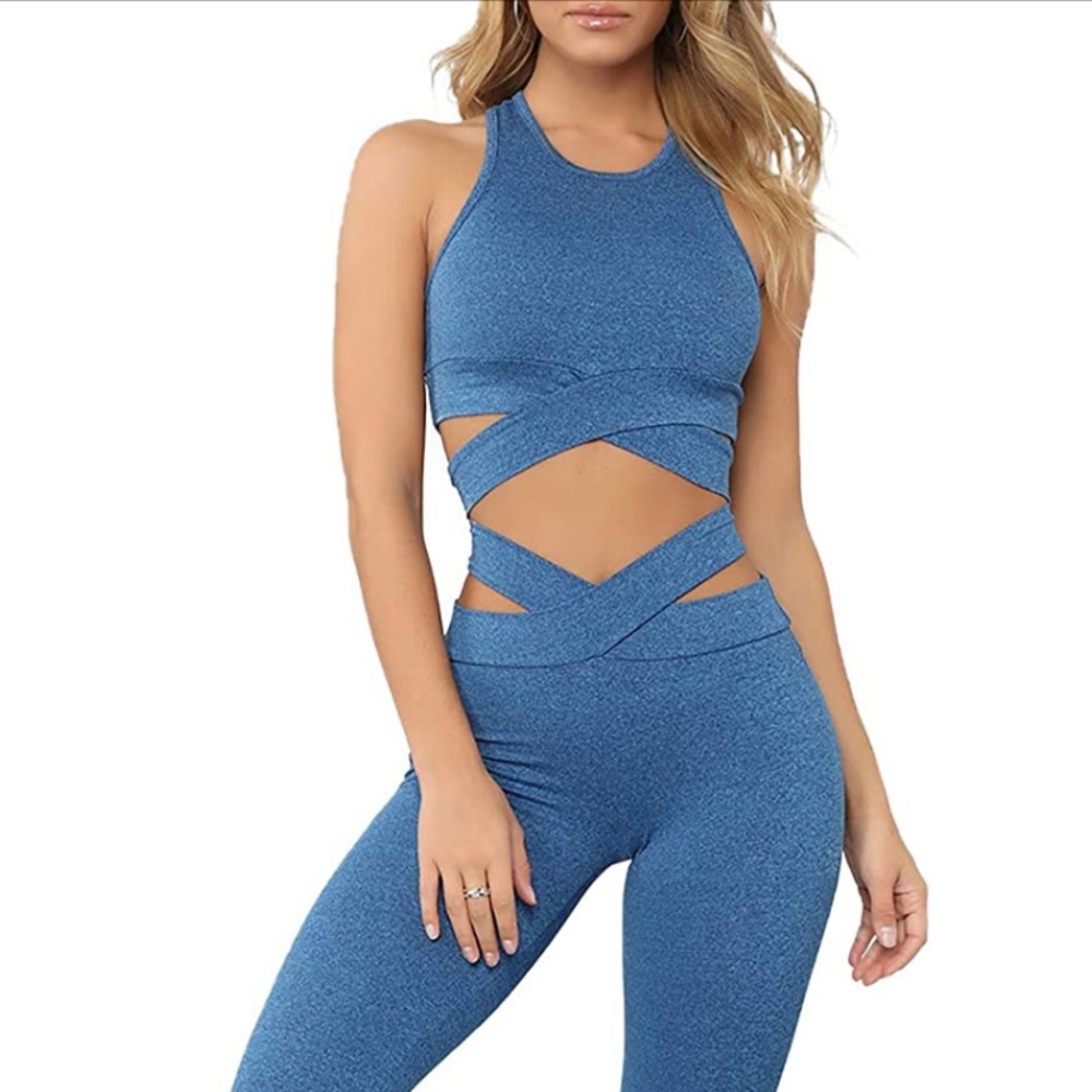 Crisscross yoga sport 2 piece set